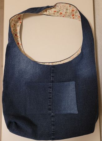 Lässige Jeanstasche "Handarbeit" *zug. Tabea`s Delphintraum*